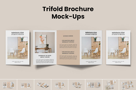 A4 Trifold Brochure Mockup - Bundles, a Brochure Template by Graphic Aesthetic