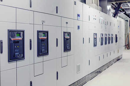 Low voltage switchgear at power plant stock photo containing switchgear and