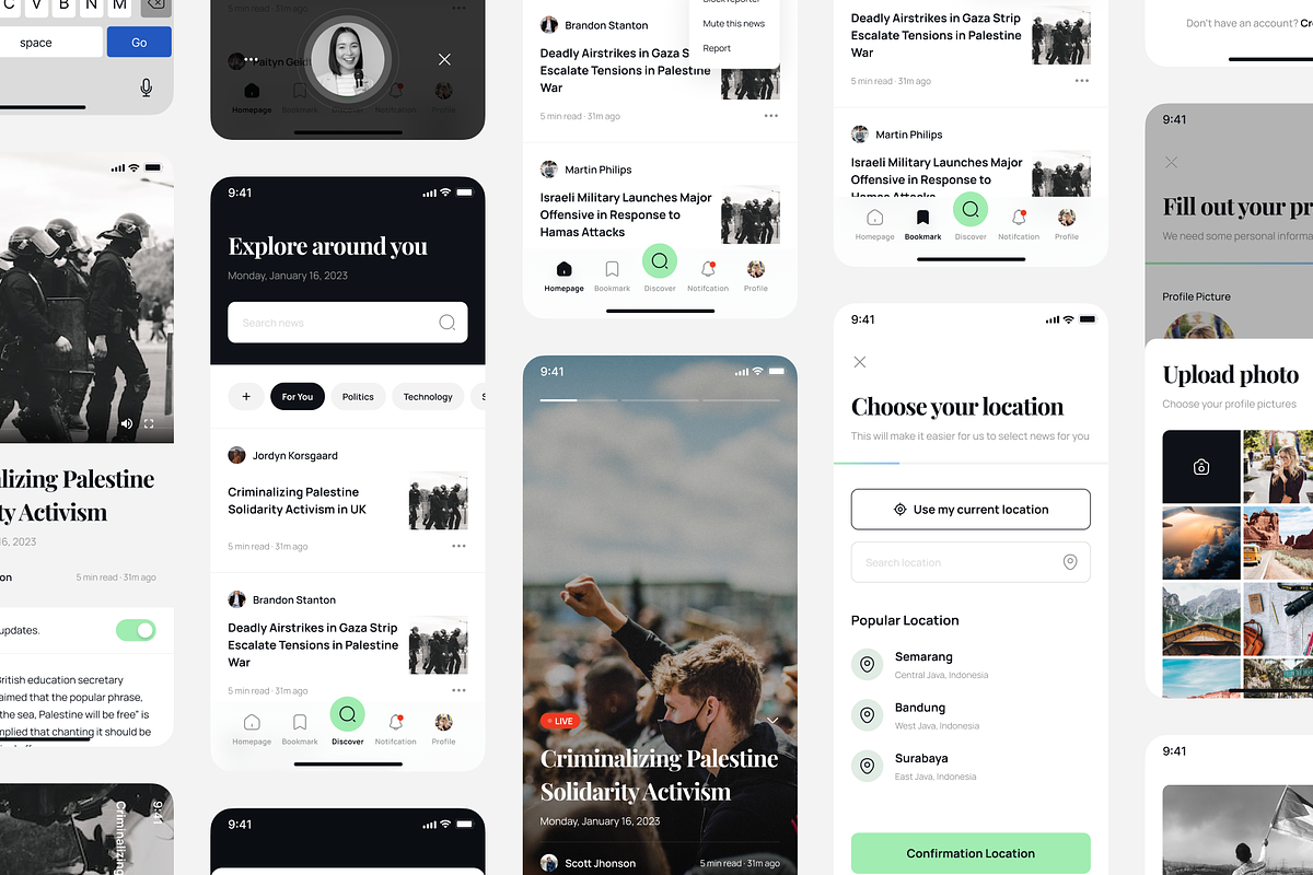 Qoorant - News Portal Mobile Apps, an UI Kit Template by pickolabstudio (Photo 4 of 6)