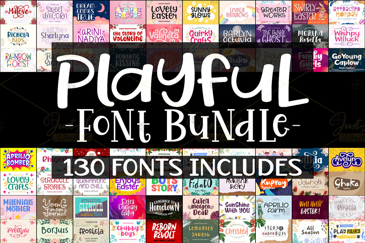 Playful Font Bundle v2, a Serif Font by JustArtDigital (Photo 5 of 7)
