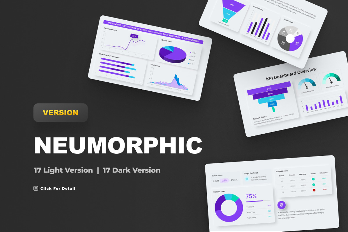 KPI Dashboard 5 Version, a Presentation Template by Brandearth RRGraph (Photo 5 of 14)