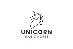 Unicorn logo icon illustration, a Branding & Logo Template by Dyn Studio