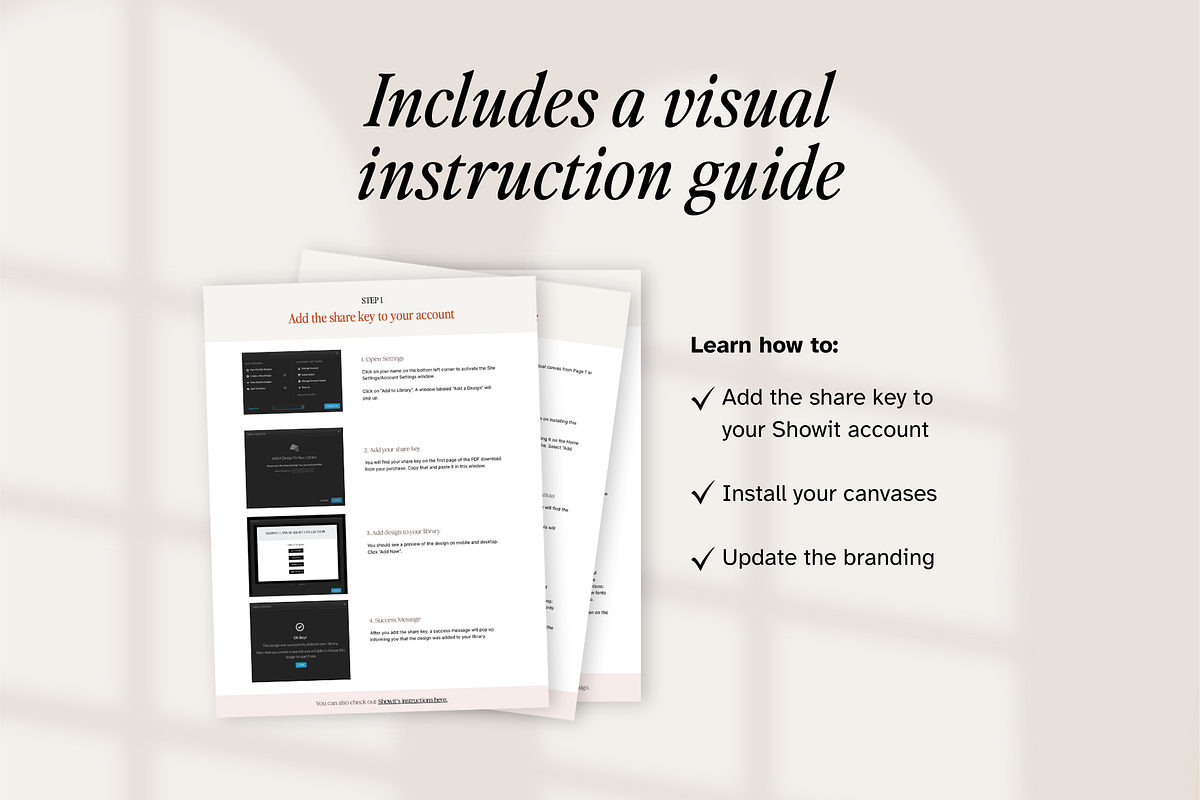 5 Showit Pricing Add-On Canvases, a Websites & App Template by Amanda Pena Design (Photo 8 of 8)
