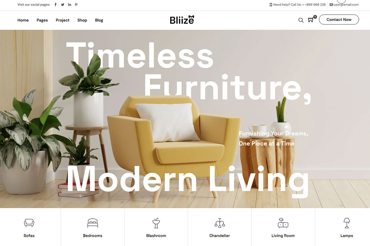 Bliize Multipurpose WordPress Theme, a WordPress Template by NaimaAnjum (Photo 2 of 5)