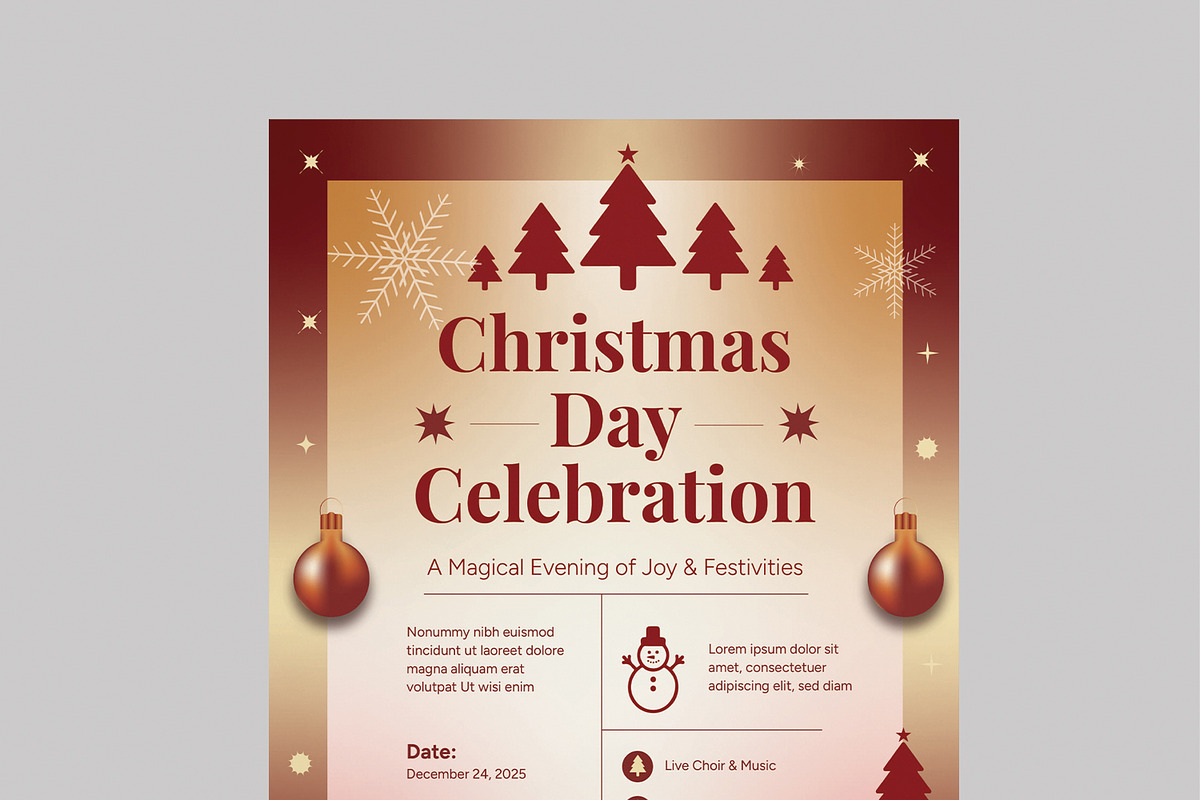Christmas Flyer Template, a Flyer Template by MightyDesign (Photo 4 of 8)