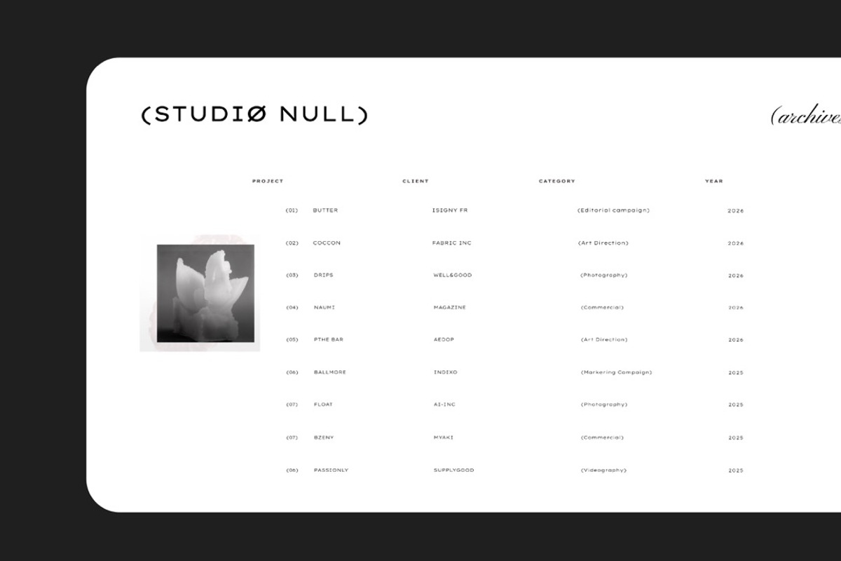 Studio NULL — Template (Readymag), a Presentation Template by BOTTEGAM.STUDIO (Photo 4 of 6)
