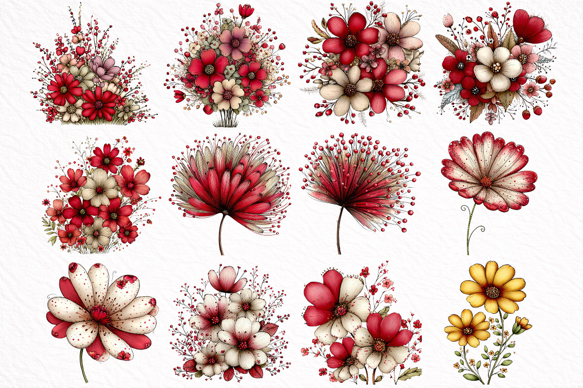 Watercolor Wildflower Clipart, an Illustration by DreamArtGraphic (Photo 2 of 8)