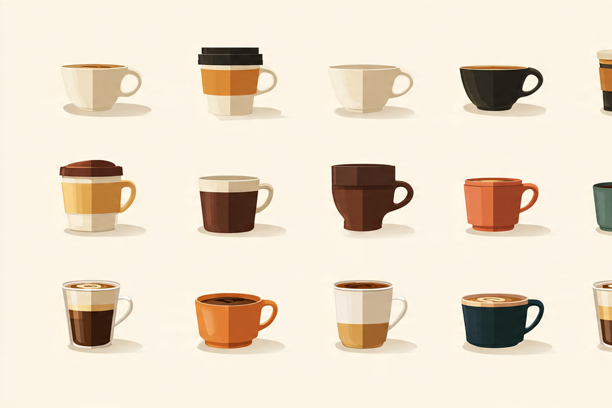 30 EPS. Coffee Cup Vector Icons, an Object Graphic by adenpinkstore (Photo 8 of 15)