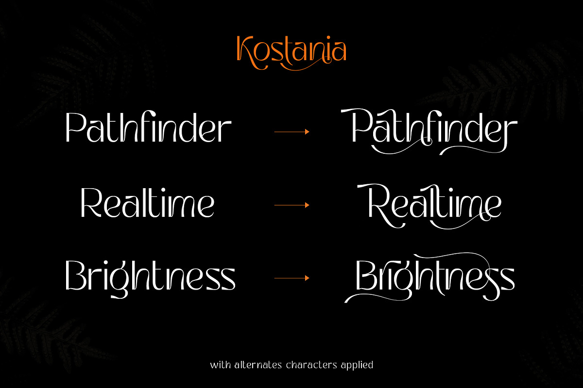 Kostania - Unique Display Font, a Sans Serif Font by Ekahermawan (Photo 7 of 13)