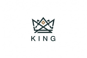 Minimalist Geometric Crown, a Branding & Logo Template by Logocreative