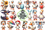 Silly Goose Clipart PNG, an Illustration by Pixels.Craft (Thumbnail 1 of 7)