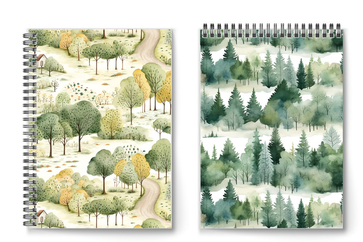 Watercolor Forest Seamless Patterns, a Texture Illustration by PassionPNGcreation (Photo 3 of 3)
