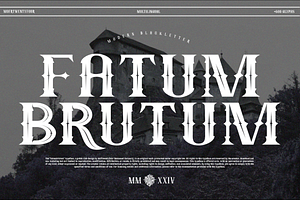 Fatum Brutum - Modern Blackletter, a Blackletter Font by Mofr 24