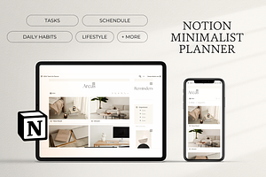Notion Minimalist Planner, a Presentation Template by Maga Studio