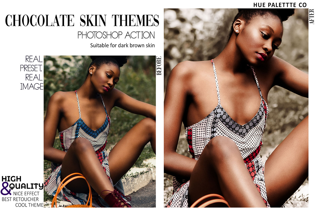 32 Melanin Touches Photoshop Actions, an Action Add-On by Hue Palettte Studio (Photo 6 of 10)