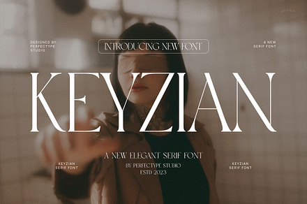 Keyzian Elegant & Minimalist Serif, a Serif Font by Perfectype