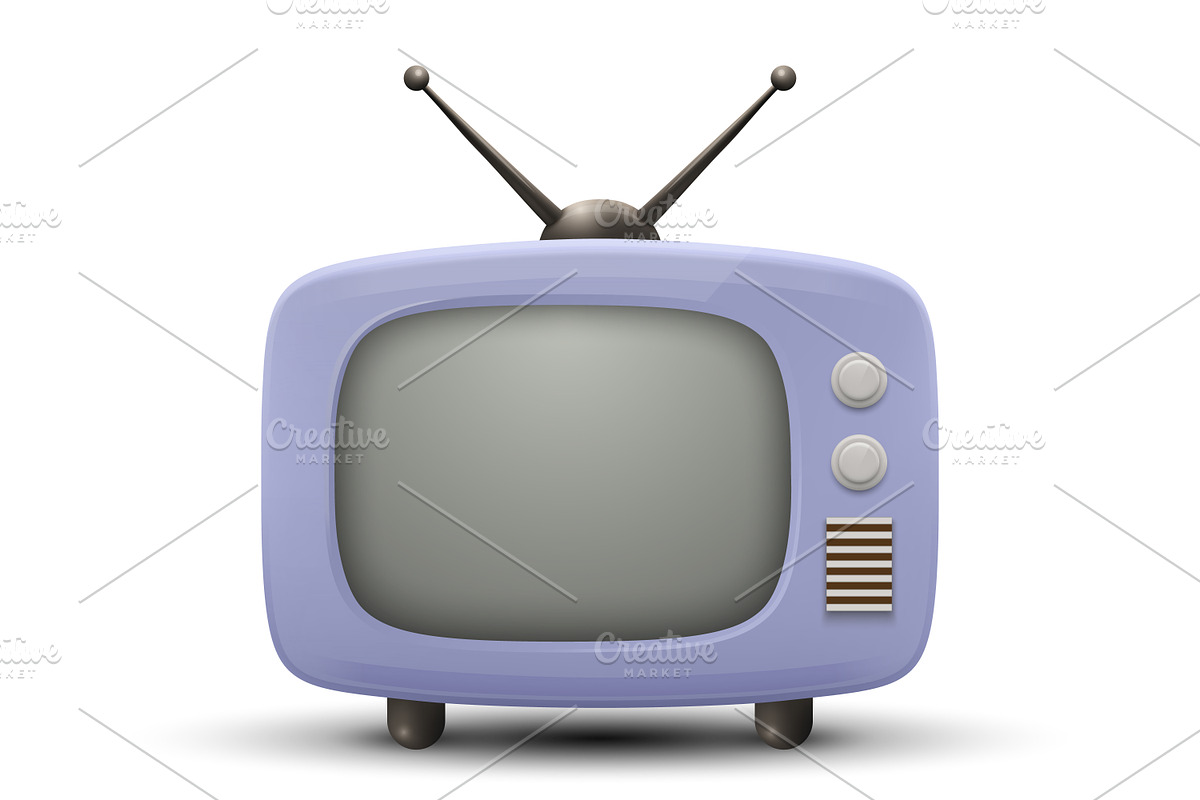 Retro TV Vector Illustrations, an Object Graphic by Gomolach (Photo 8 of 9)