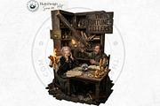 La Fontaine Fables Clipart Set V2, a Decorative Illustration by ThatsDesignArt (Thumbnail 9 of 10)