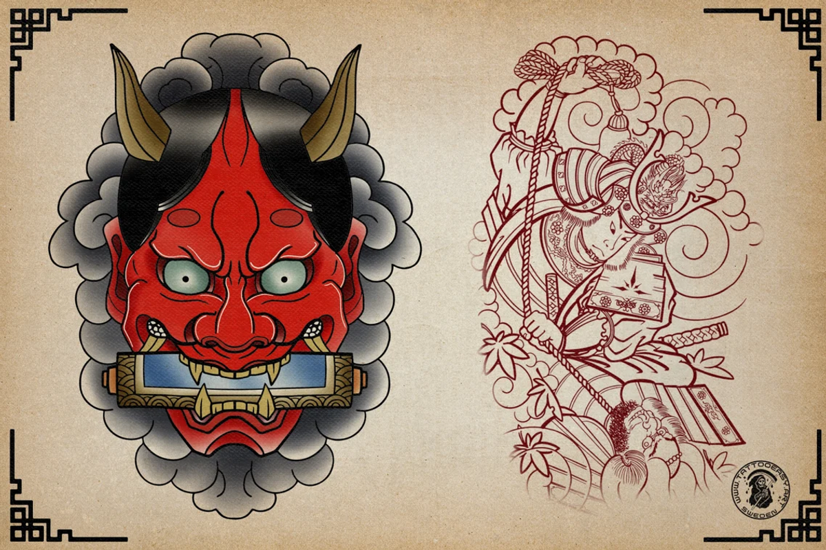 Procreate - Japanese tattoo, a Brush Add-On by Studio.Valhalla (Photo 5 of 10)