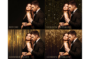 Gold Sparkle Background Overlays