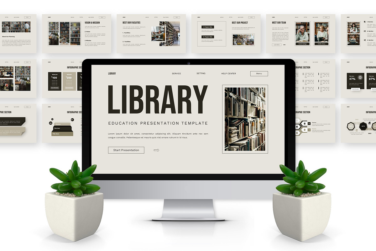 Library - Education Google Slide, a Presentation Template by Deepslide Studio (Photo 2 of 6)