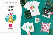 Tiger Yoga - Clipart and Patterns, an Animal Illustration by Nova Studio (Thumbnail 1 of 17)