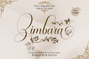 Zimbara, a Script Font by Slex Studio (Thumbnail 1 of 11)