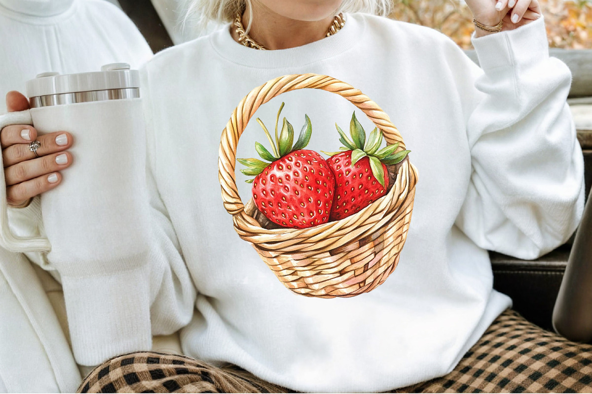 Strawberry Clipart Cottagecore Png S, an Illustration by Sublimation Artist (Photo 4 of 6)