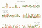 Watercolor Cozy Christmas set, an Illustration by OrangePeafowlArt (Thumbnail 7 of 14)