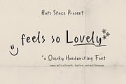 Feels So Lovely Playful Quirky Font, a Handwritten Font by Haps Space (Thumbnail 1 of 11)