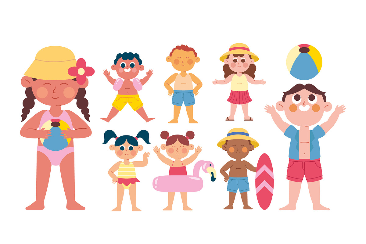 Kids Summer Illustration Set