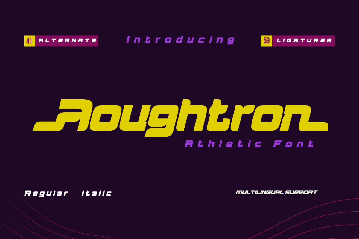 Aougtron | Athletic Font, a Font by twinstd (Photo 1 of 14)
