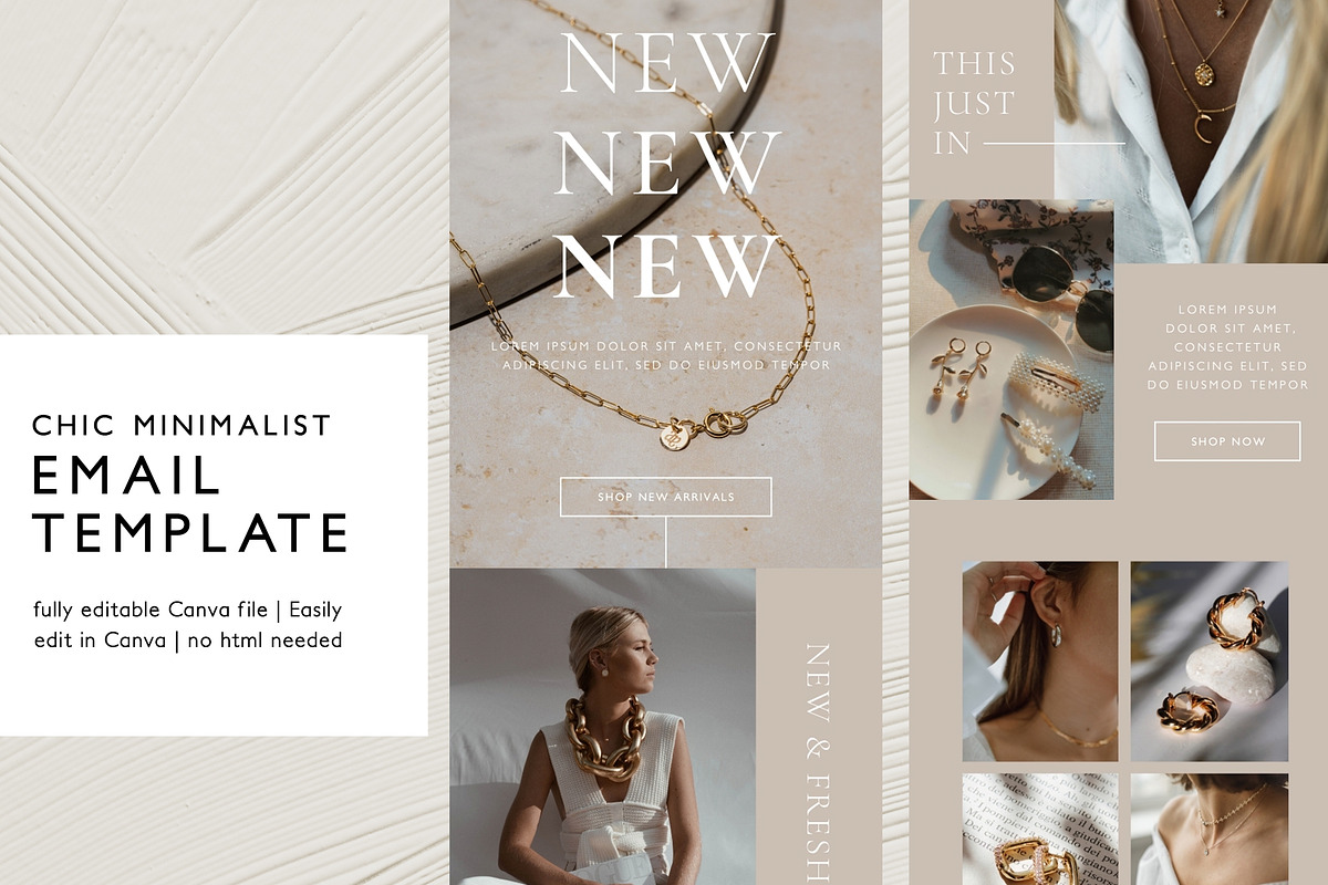 Modern Chic Jewelry Email Template, an Email Template by KikiBunnyCreative (Photo 1 of 7)