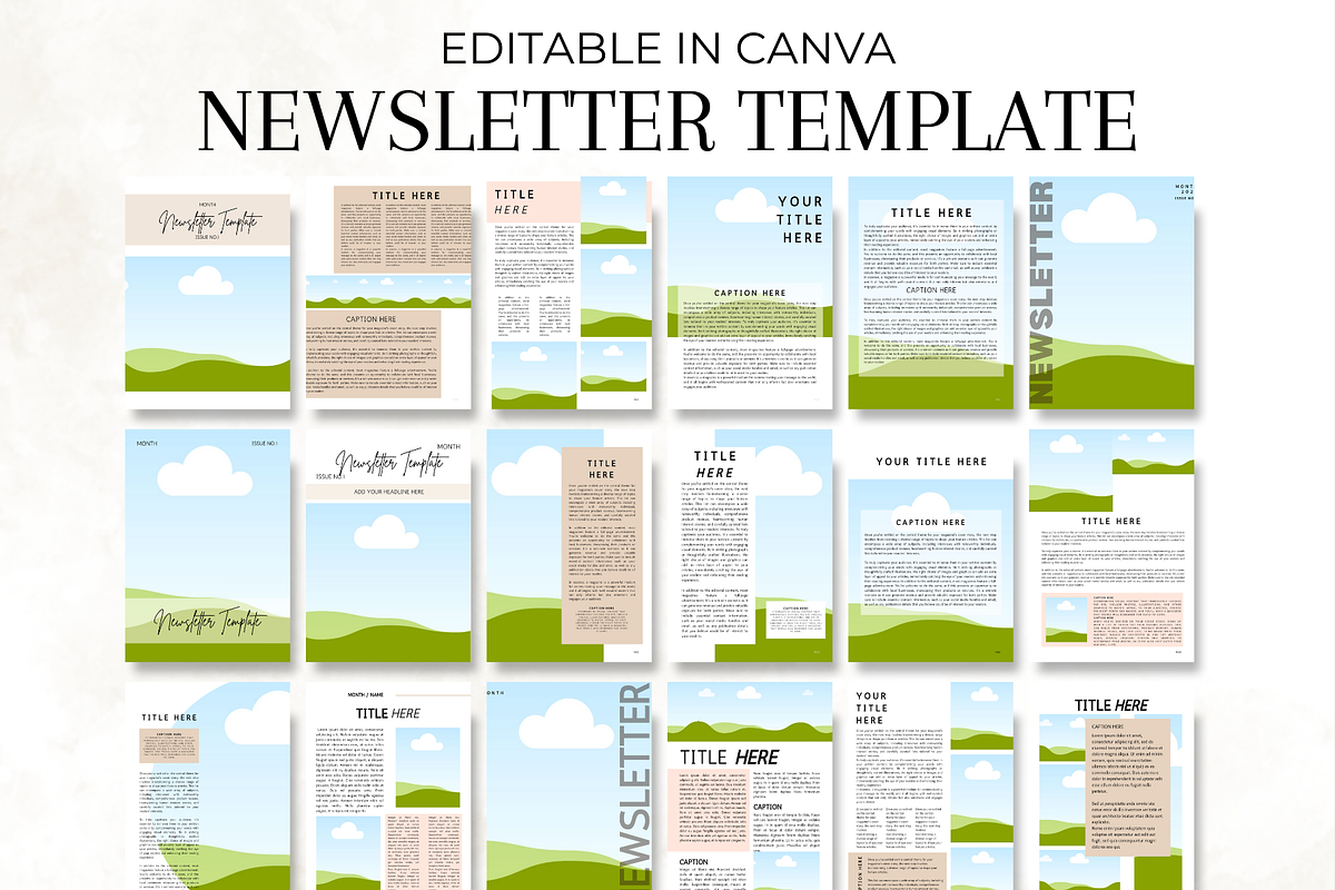 Editable in Canva Newsletter, a Marketing Template by Digital By Nikoleta (Photo 1 of 10)