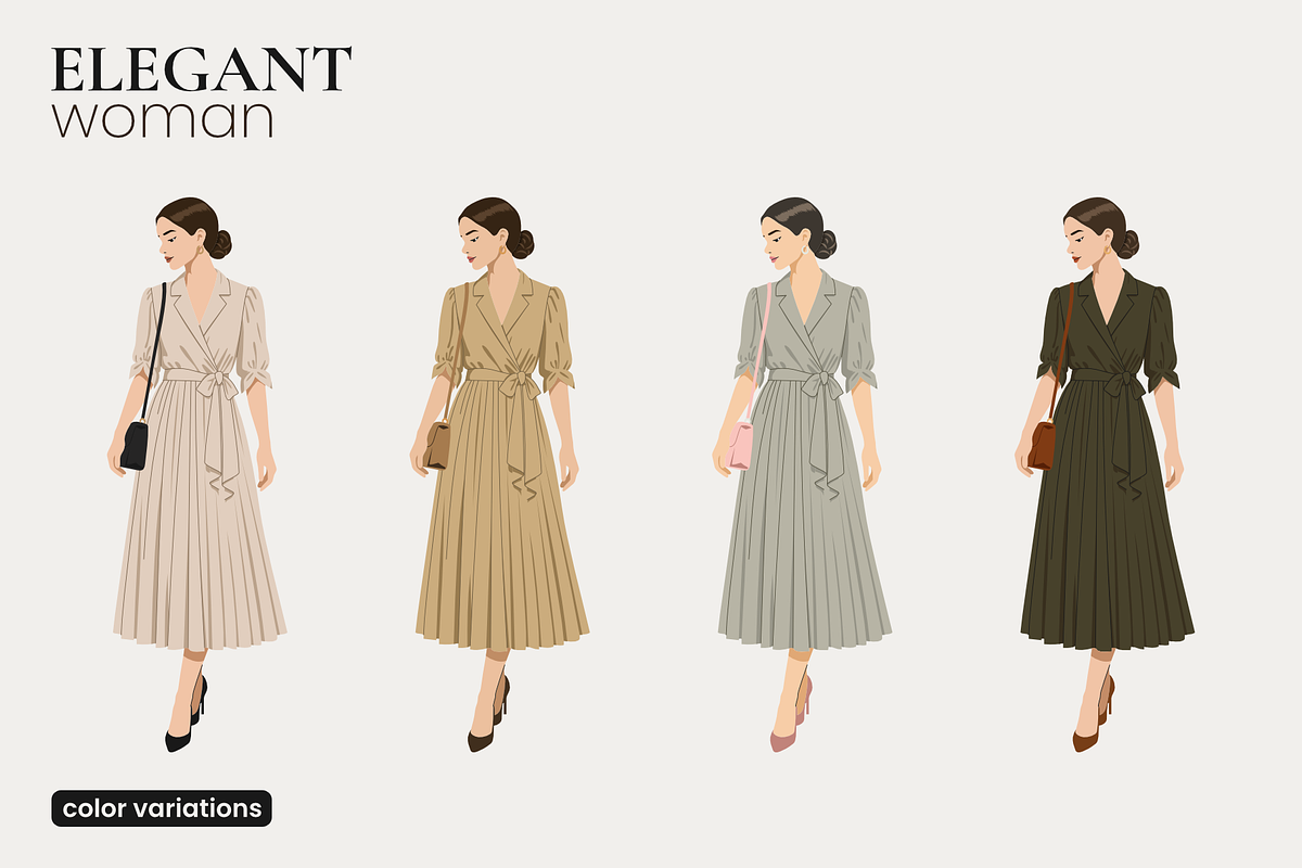 Elegant Women Illustrations, a Person Illustration by moja doodle (Photo 8 of 10)