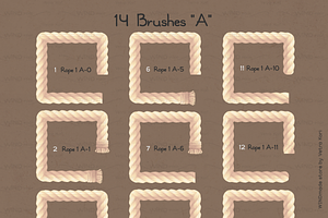 Vector 28 Brushes Of Rope AI