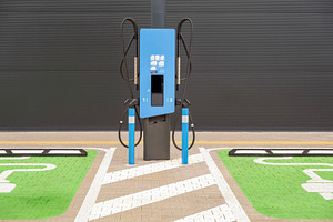 Electric vehicle charging station, a Transportation Photo by BOOCYS