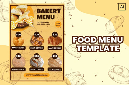 Bakery Menu Design Template