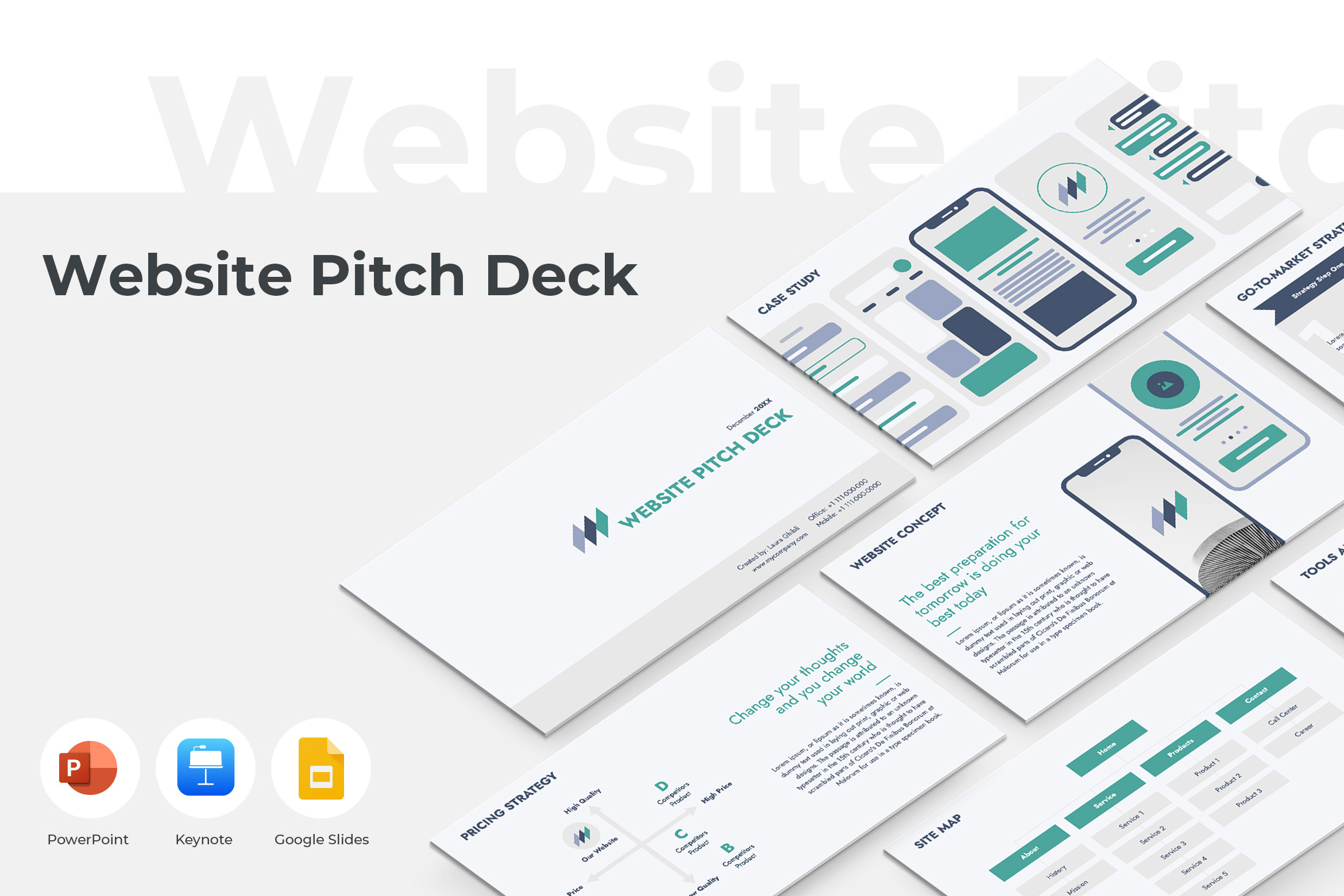Website Pitch Deck Presentation, a Presentation Template by JetzTemplates