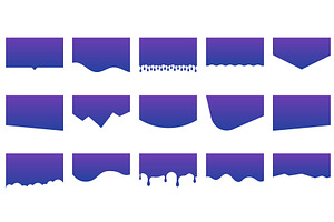 Set of Dividers Shapes for Website, an Object Illustration by Vector Creator