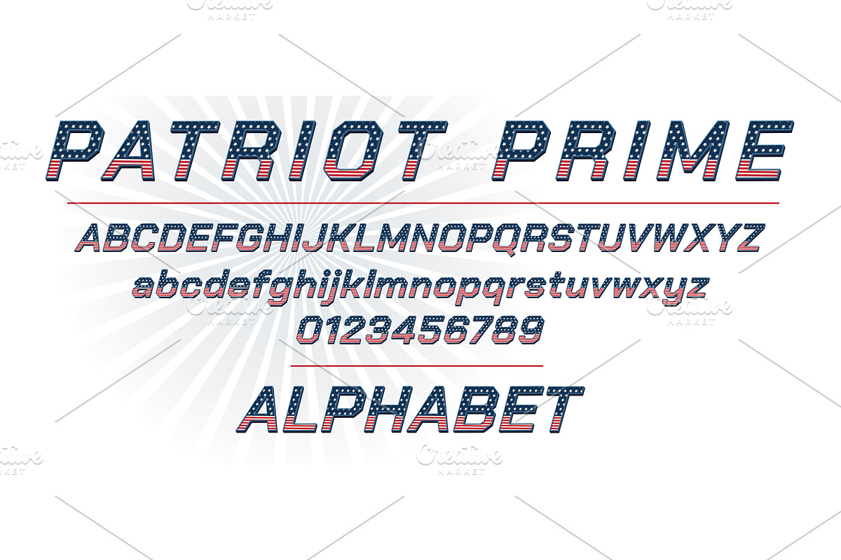 Alphabet for celebration design 4th, a Texture Illustration by Zimages