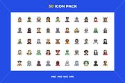 50 Halloween costume avatars icons, an Icon by Wencory (Thumbnail 1 of 2)