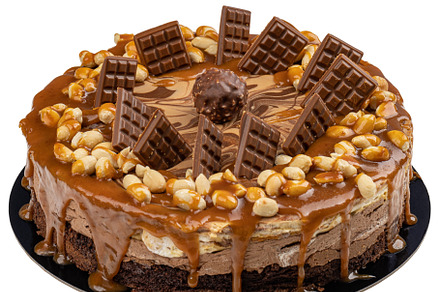 Peanut chocolate cake, a Background Photo by Grafvision photography