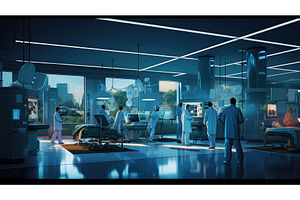 emergency busy medical ai generated, a Health & Medical Photo by pikepicture