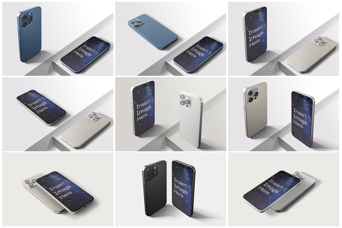 iPhone 15 Pro Max Mockup 6K, an iPhone Mockup by Zabiegala MP (Photo 5 of 24)