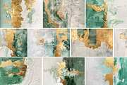 Emerald Gold Abstract Backgrounds, a Background Graphic by Elena Dorosh (Thumbnail 7 of 8)