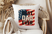 Patriotic Best Dad Ever Sublimation, an Illustration by DreamCafeArt (Thumbnail 6 of 7)