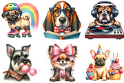 Quirky Crazy Dogs Sublimation, an Illustration by DreamArtGraphic (Thumbnail 2 of 4)