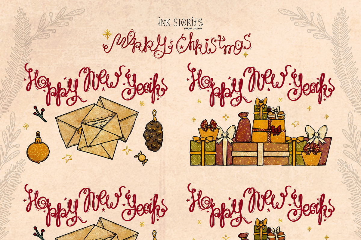 Merry Christmas, a Seasonal Illustration by Ink Stories (Photo 13 of 25)