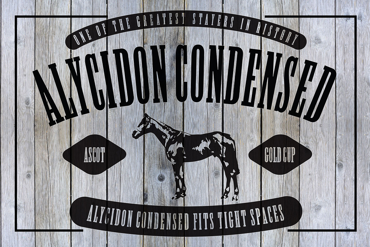 Alicydon Condensed Woodblock Font preview 2